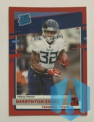 2020 Donruss #333 Darrynton Evans Red Rated Rookie
